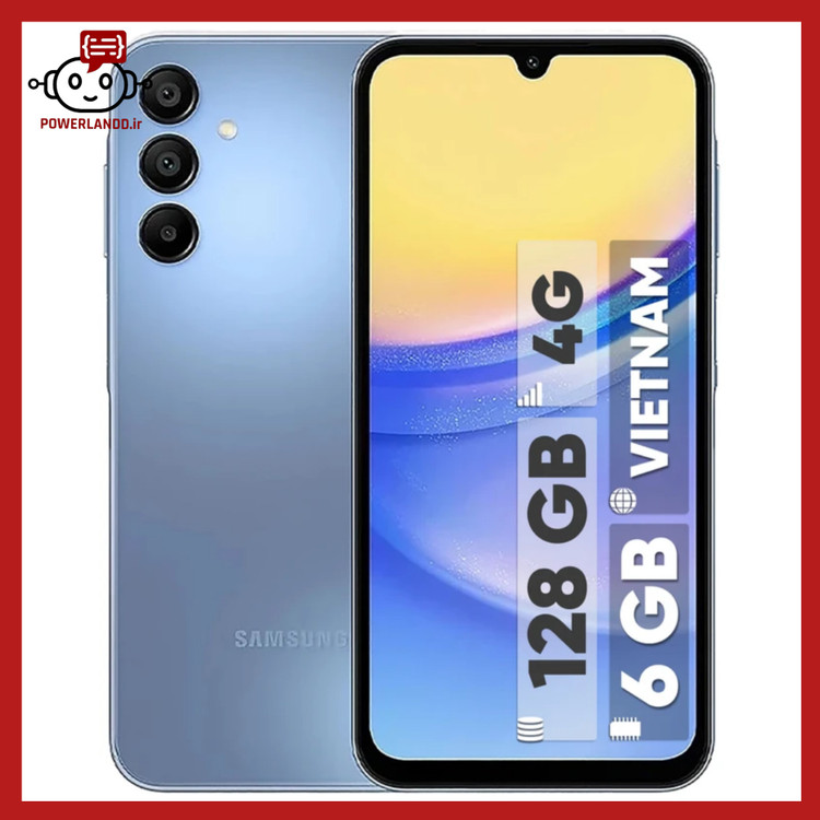 گوشی موبایل سامسونگ مدل Galaxy A۱۵ دو سیم کارت ظرفیت ۱۲۸ گیگابایت و رم 6 گیگابایت